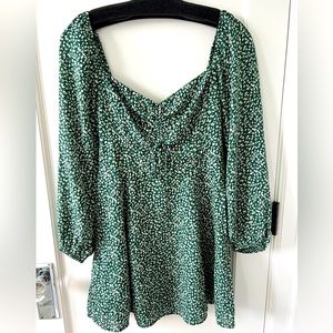 Abercrombie & Fitch Floral Dress, Green, XS